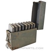 MG-13 Magazine Can with 8 25rd Magazines, 8MM *Good*