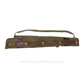 Machine Gun Barrel Bag, Lined Canvas with Leather Trim, No Tie Strap, 33" *Fair* 