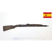 Spanish M44 Mauser Stock Set, No Barrel Band Spring, Cracked, 38" *Fair*