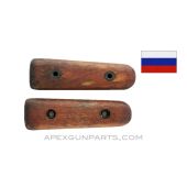 Goryunov SG-43 Carry Handle Grip Halves, Left and Right, Wood, *Good*