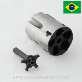 Rossi Revolver Cylinder, with Chipped Extractor / Ratchet , .38 Special *Good*