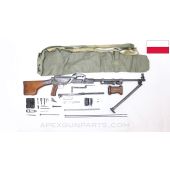 Polish RPD Parts Kit, Original Chrome Lined Barrel w/Bipod, Matching, Demilled Receiver, 7.62x39, *Good*