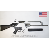 C93 Rifle Partial Parts Set, w/ US Made Barrel, Black Polymer Furniture, .223 / 5.56, *Good* 