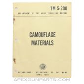 Camouflage Materials Technical Manual, Department of the Army, TM 5-200, Paperback *Good*