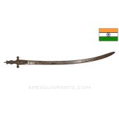 Indian Talwar Sword, No Pommel & Scabbard, Heavy Use *Fair*
