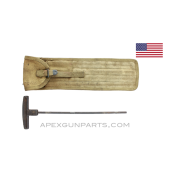 M1 Cleaning Rod Case with Handle, Khaki Tan Canvas *Good* 