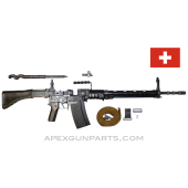 Stgw 57 Parts Kit, 24" Original Barrel w/ Bipod & 24rd Magazine, Matching, 7.5x55, Swiss, *Very Good* 