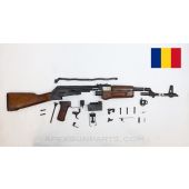 Romanian AKM / AK-47 Parts Kit, Hardwood Stock, Sporterized, Non-Matching, 1964 Dated, 7.62x39 *Good*