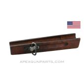 Thompson SMG Horizontal Foregrip &amp; Sling Swivel, British Modification, WW2, Wood *Good*  