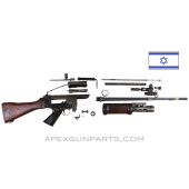 Israeli FAL Light Rifle Parts Kit With FN 21" Barrel, Cracked Right Handguard, 7.62X51 NATO, *Good* 