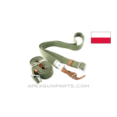 Polish AK-47 Nylon Sling with Leather Tabs, *Good* 