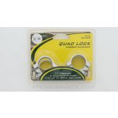 WEAVER 49055 Quad Lock Scope Rings, 1", Up to 40mm OBJ, Aluminum Silver *NEW*
