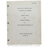 Muzzle Velocity Correction Tables, Ballistic Research Laboratory, MVCT M90-2, Paperback *Good*