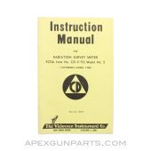 Victoreen Instrument Radiation Survey Meter Instruction Manual, Model CD-V-710B #5 *Good*