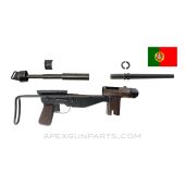 FBP M/948 Parts Kit w/ Original Live Barrel and Trunnion, Collapsible Wire Stock, NO Bolt, 9x19 *Good* 