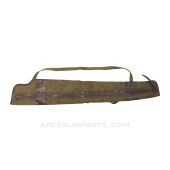 Turkish Machine Gun Barrel Bag, Lined Canvas with Leather Trim, 33" *Good*