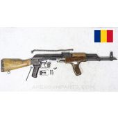 Romanian M1963 AK-47 &#039;G&#039; Parts Set w/Original 16 Inch Chrome Lined Populated Barrel, 7.62X39 *Very Good* 