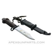 Polish Type 2 AKM / AK-47 Bayonet, Dark Red, Non-Matching, *Good* 