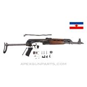 Yugoslavian M70AB2 Underfolder Kit w/ Original Barrel, Bulged Trunnion, Clipped Sights, 7.62X39, Blued *Good* 