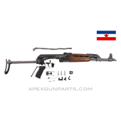 Yugoslavian M70AB2 Underfolder Parts Set w/ Original Barrel, Bulged Trunnion, 7.62X39, Blued *Good*