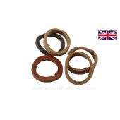 British Leather Gaskets for Rifle Buttstock Oilers, Set of 5 *Good*