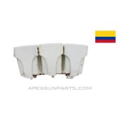 Mauser Rifle Ammo Pouch, 3-Pocket, White Leather, Colombian *Very Good* 