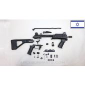 Micro Galil Model 699 Parts Kit, w/ Folding Stock, Left Side Charging, Crack in Custom Handguard, .223 / 5.56 NATO, *Good* 