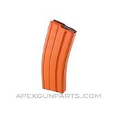 AR-15 / M16 30rd Magazine, Aluminum, Magpul Follower, Orange, 5.56 NATO, *NEW*