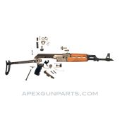 Zastava N-PAP DF AK-47 Parts Set w/Barrel, Underfolder Stock, US Made Gas Piston & FCG, Non-Matched, 7.62x39, *Excellent* 