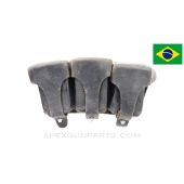 Brazilian Mauser Rifle Pouch, 3-Pocket, Black Leather *Good*