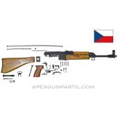 Czech VZ-58 Fixed Stock Parts Kit ,15.5" Populated Chrome Lined Barrel, Wood Furniture, Factory Finish, 7.62x39 *Very Good* 