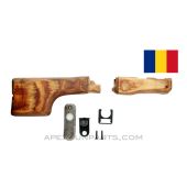 Romanian RPK Clubfoot Stock and Lower Handguard, w/ Hardware, Unfinished, *Good*