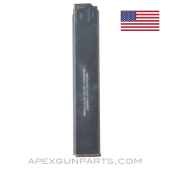 Colt AR-15 / SMG Factory Magazine, 32rd, Blued Steel, 9X19 NATO, *Very Good*