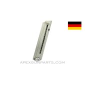 WWII German Luger P-08 Magazine, 8rd, Nickel, With Aluminum Base, 9mm, *Fair*