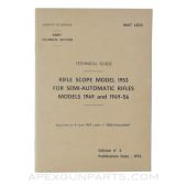 Model 1953 Rifle Scope Technical Guide for Semi-Automatic Rifles Models 1949 & 1949-56, 3rd Edition, Paperback, Translation from Original *NEW*