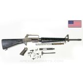Colt M16 Parts Set, Slickside Upper, 20" A2 Profile Barrel, Early Buttstock & Pistol Grip, Grey Finish, 5.56 NATO *Good* 