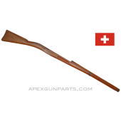 Swiss Schmidt-Rubin 1889 Wood Stock, 48.5" with Handguard, No Metal Parts, *Good* 