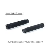 AK47 Simulated Suppressor, Black, Knurled Body, NEW