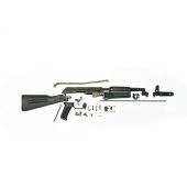  AK-74 Parts Kit, Black Polymer Stock Set, No Rear Sight Block, Hybrid of Bulgarian and Polish, 5.45x39 *Good* ONE-OFF