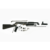 AK-74 Parts Kit, Black Polymer Stock Set, No Rear Sight Block, Hybrid of Bulgarian, Russian and Polish, 5.45x39 *Good* ONE-OFF