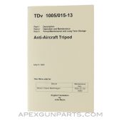MG-3 Anti-Aircraft Tripod Operator&#039;s Manual, Translated From Original, Paperback, *NEW*