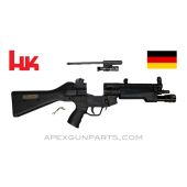 H&K MP5 Parts Kit, 8.5" BBL, 3 Position Lower (S, E, F), Polymer Fixed Stock, In-Line Light Forearm, 9mm NATO, *Very Good* 