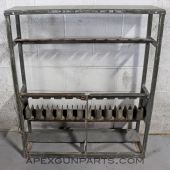 USGI M16 / M16A1 Rifle Rack, Aluminum with Steel Lock Bars, O.D. Green *Good* 