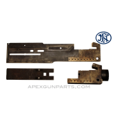 Browning M2 .50 Cal. Left Hand Side Plate, Bottom Plate & Trunnion, FN Belgium, *Good to Very Good*