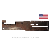 Browning M3 .50 Cal. Left Hand Side Plate, w/Extractor Switch & LH Breech Lock Depressor, *Good* 