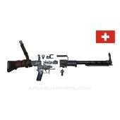 Stgw 57 Parts Kit w/ Special Adjustable Bipod and Trunnion, Target Rear Sight, Swiss, 7.5x55 *Very Good* 