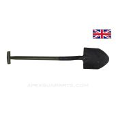 British WWII T-Handle Entrenching Shovel, 38", Wood, Painted *Very Good* 