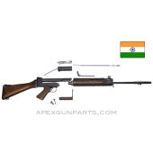 Indian L1A1 FAL Rifle Parts Kit, 21" Barrel, Wood Furniture, 7.62X51 NATO, *Good / Repaired* 