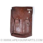 Romanian AK47 Four Magazine Divided Leather Pouch, Brown