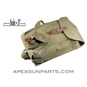 Romanian AK47 Four-40rd Magazine Divided Pouch, Green Canvas